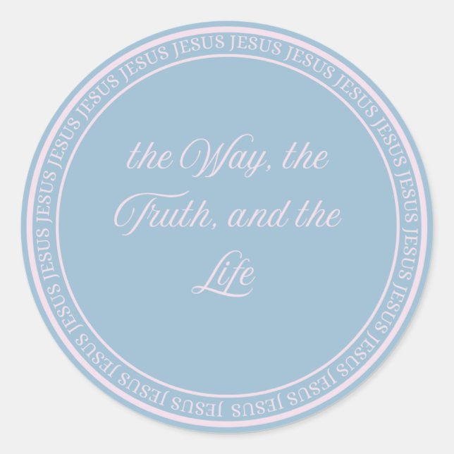 Adesivo Redondo Jesus - Selo Espelhado Grande (Frente)