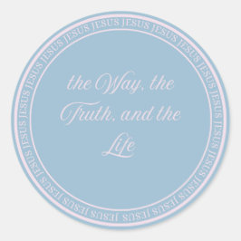 Adesivo Redondo Jesus - Selo Espelhado Grande