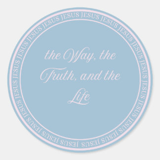 Adesivo Redondo Jesus - Selo Espelhado Grande