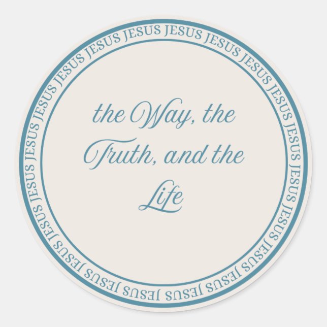 Adesivo Redondo Jesus - Selo Espelhado Grande (Frente)