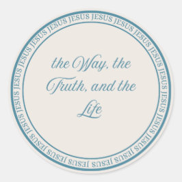 Adesivo Redondo Jesus - Selo Espelhado Grande