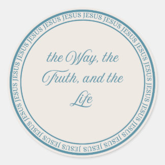 Adesivo Redondo Jesus - Selo Espelhado Grande