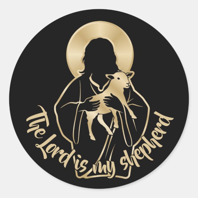 Adesivo Redondo Jesus Shepherd (Frente)