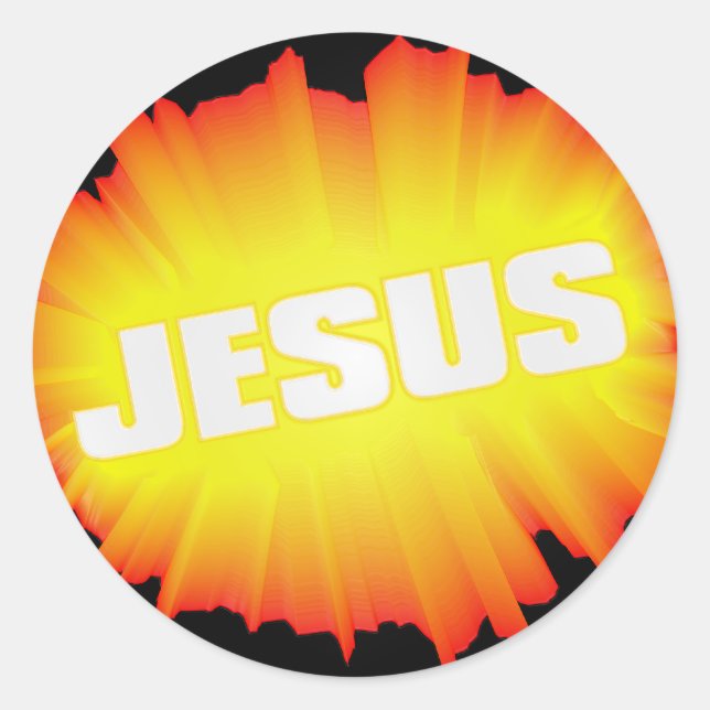 Adesivo Redondo JESUS Sticker (Frente)