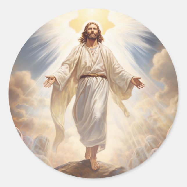 Adesivo Redondo Jesus Stickers (Frente)