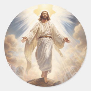 Adesivo Redondo Jesus Stickers