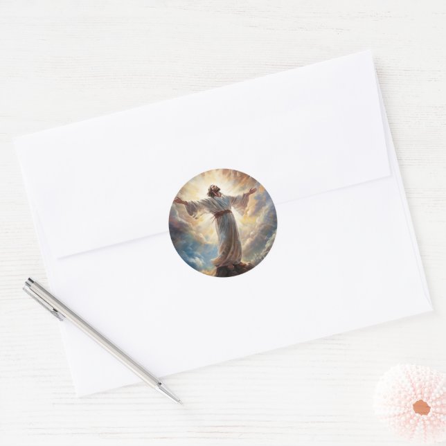 Adesivo Redondo Jesus Stickers (Envelope)