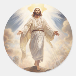 Adesivo Redondo Jesus Stickers