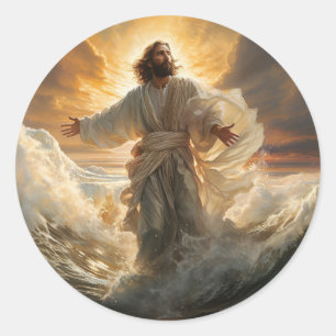 Adesivo Redondo Jesus Stickers