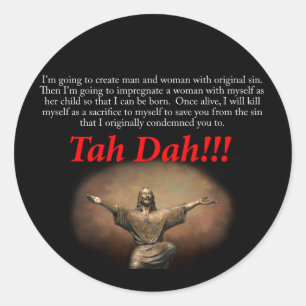 Adesivo Redondo Jesus. Tah Dah!!!