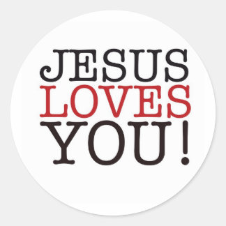 Adesivo Redondo Jesus Te Ama!
