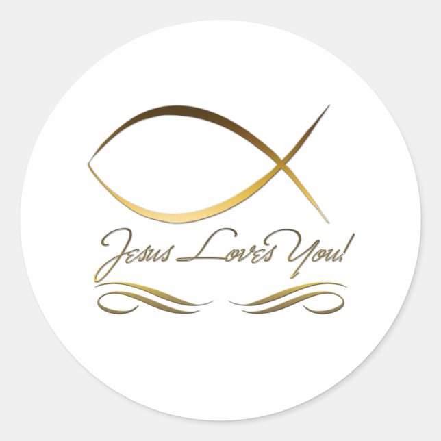 Adesivo Redondo Jesus te ama (Frente)