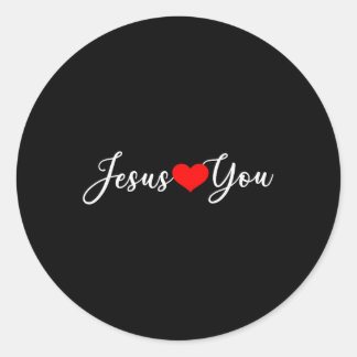 Adesivo Redondo Jesus te ama - Cristão