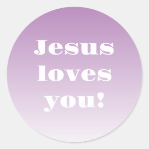 Adesivo Redondo Jesus te ama! Qualquer cor ombre
