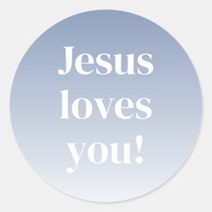 Adesivo Redondo Jesus te ama! Qualquer cor ombre