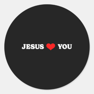 Adesivo Redondo Jesus Te Ama - Religioso Cristão