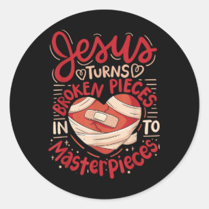 Adesivo Redondo Jesus Transforma Peças Quebradas Em Obras-Primas