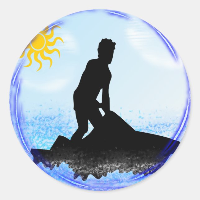 Adesivo Redondo Jet Ski Dreams (Frente)