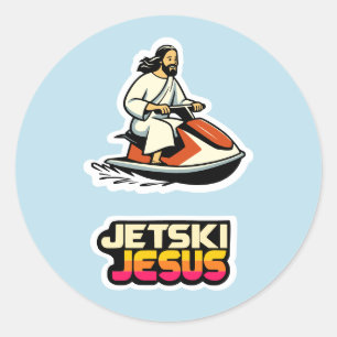 Adesivo Redondo Jet-Ski Jesus