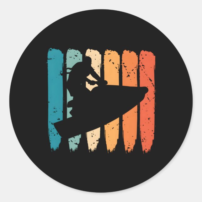 Adesivo Redondo Jet Skiing Watercraft Jet Skier Jetskiing Jet Ski (Frente)