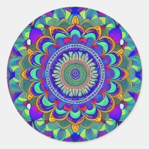 Adesivo Redondo Jewel Mandala