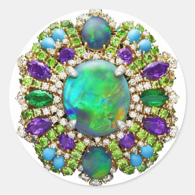 Adesivo Redondo Jewelry Mandala (Frente)