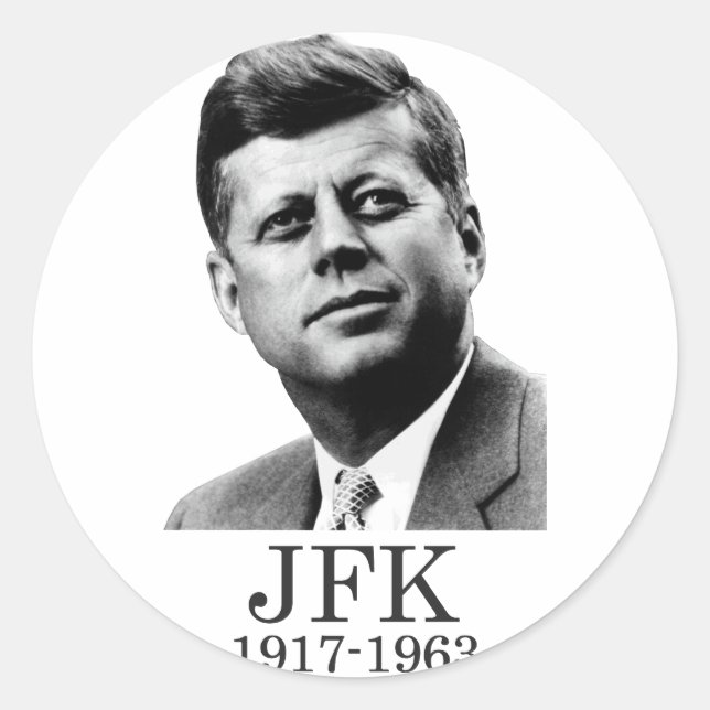 Adesivo Redondo JFK - John F. Kennedy (Frente)