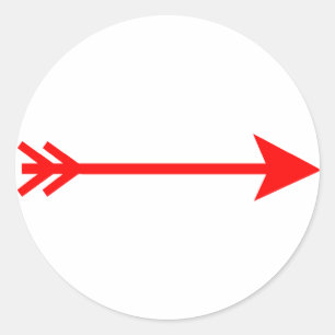 Adesivo Redondo jGibney reto vermelho da seta os presentes de