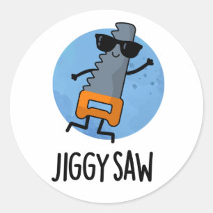 Adesivo Redondo Jiggy Viu a dança da beleza Saw Pun