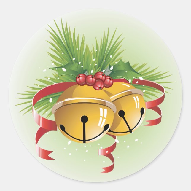 Adesivo Redondo Jingle Bells Stickers (Frente)