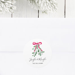 Adesivo Redondo Jingle Personalizado E MInula Natal