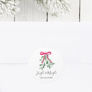 Adesivo Redondo Jingle Personalizado E MInula Natal