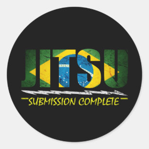 Adesivo Redondo Jitsu - BJJ Submission Complete Sticker
