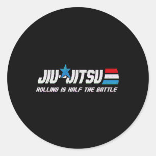 Adesivo Redondo Jiu-jisu Bjj Mma Karate Artes Marciais