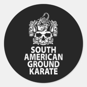 Adesivo Redondo Jiu-jit brasileiro do Ground Karate Bjj