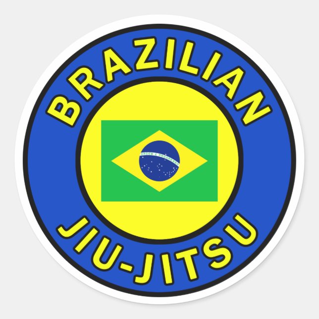 Adesivo Redondo Jiu Jitsu (Frente)
