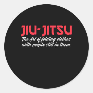 Adesivo Redondo jiu-jitsu a arte de dobrar pessoas