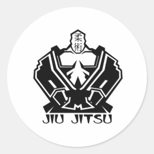 Adesivo Redondo Jiu Jitsu - A Luta Prepara-Se