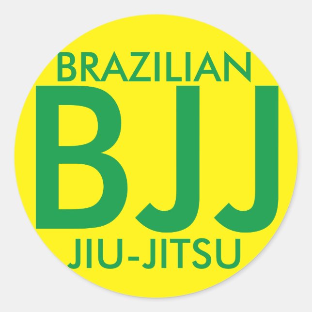 Adesivo Redondo JIu Jitsu BJJ STicker (Frente)