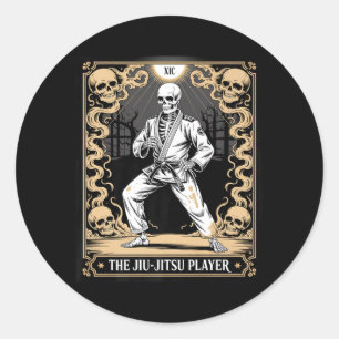 Adesivo Redondo Jiu-Jitsu BJJ Tarot Judo Artes Marciais MMA