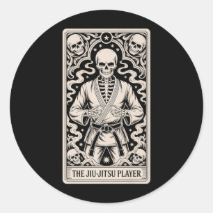 Adesivo Redondo Jiu-Jitsu BJJ Tarot Judo Artes Marciais MMA