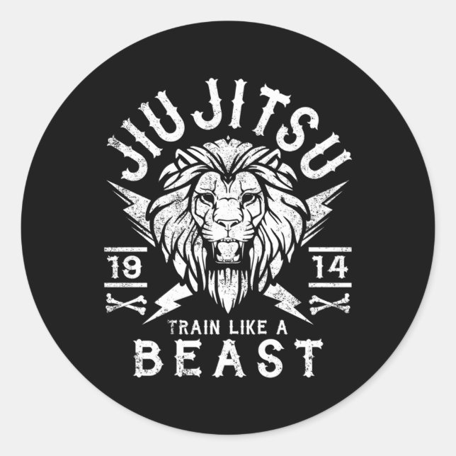 Adesivo Redondo Jiu Jitsu brasileiro Jiu Jitsu Mma Bjj (Frente)