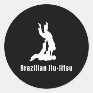 Adesivo Redondo Jiu-Jitsu Brasileiro JJB Luta no Chão
