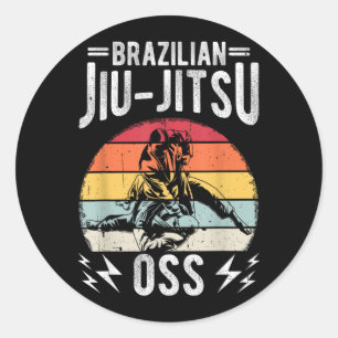 Adesivo Redondo Jiu-Jitsu Brasileiro OSS Jiu-Jitsu Brasileiro BJJ