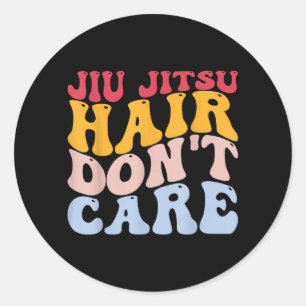 Adesivo Redondo Jiu Jitsu Cabelo Não Liga Brazilian Jiu Jitsu BJJ