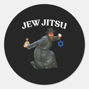Adesivo Redondo Jiu Jitsu Judeu