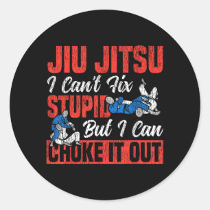 Adesivo Redondo Jiu Jitsu Vintage Jiu Jitsu Não Posso Corrigir Est