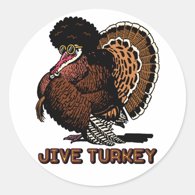 Adesivo Redondo Jive Turkey Stickers (Frente)