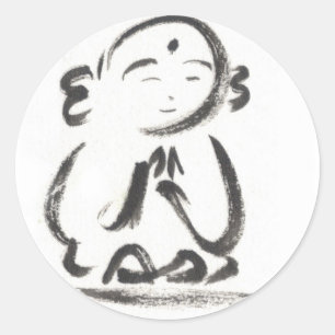 Adesivo Redondo Jizo, Monk Stickers