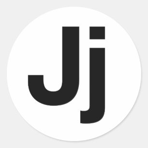 Adesivo Redondo Jj Helvética